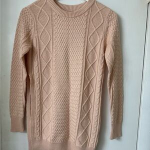 Elegant Cable Knit Sweater - Cream